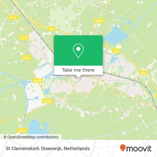 St Clemenskerk Steenwijk kaart