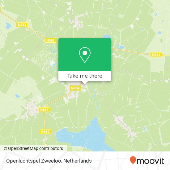 Openluchtspel Zweeloo kaart