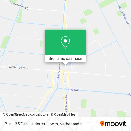 Bus 135 Den Helder => Hoorn kaart