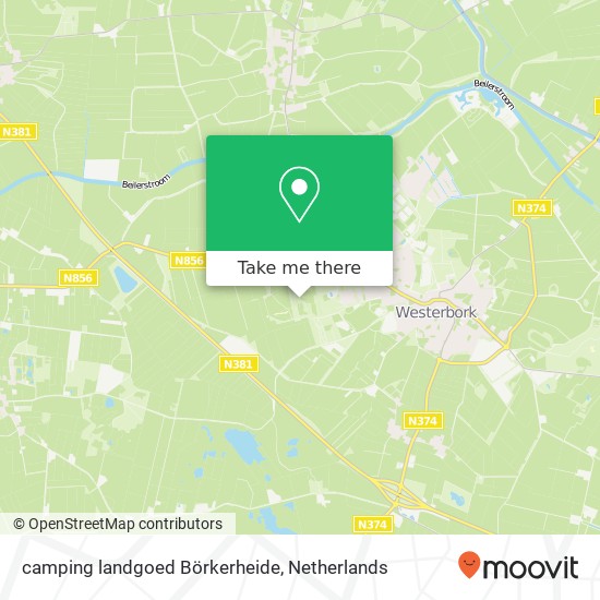 camping landgoed Börkerheide kaart