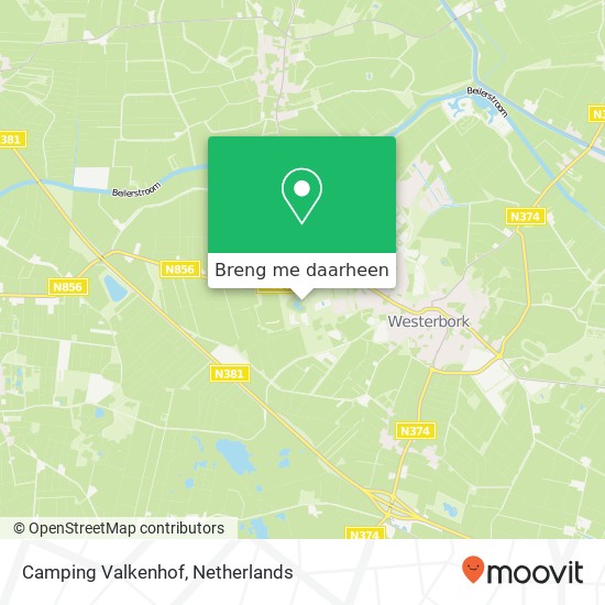 Camping Valkenhof kaart