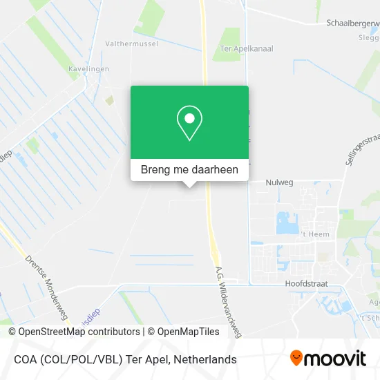 COA (COL/POL/VBL) Ter Apel kaart