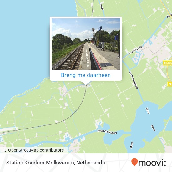 Station Koudum-Molkwerum kaart
