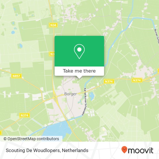 Scouting De Woudlopers kaart