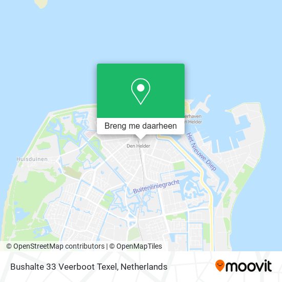 Bushalte 33 Veerboot Texel kaart