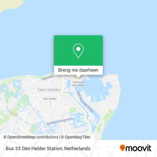 Bus 33 Den Helder Station kaart