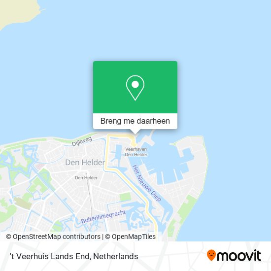 't Veerhuis Lands End kaart