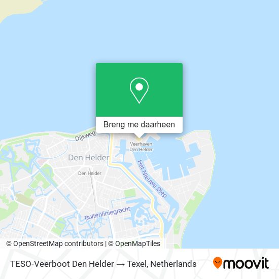 TESO-Veerboot Den Helder → Texel kaart