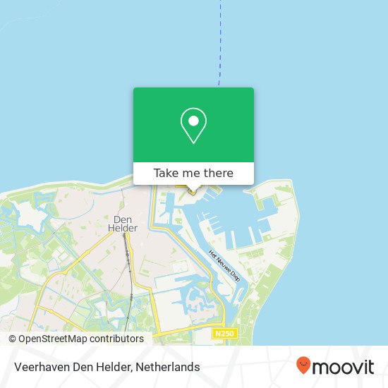 Veerhaven Den Helder kaart