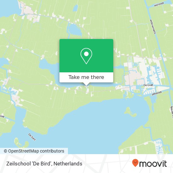 Zeilschool 'De Bird' kaart