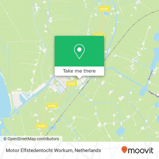 Motor Elfstedentocht Workum kaart