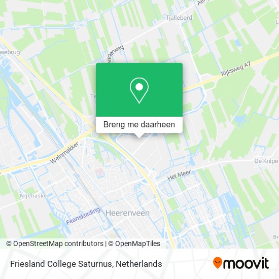 Friesland College Saturnus kaart