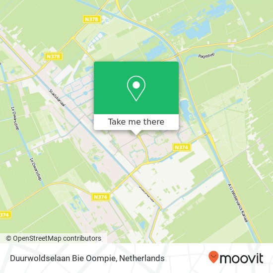 Duurwoldselaan Bie Oompie kaart