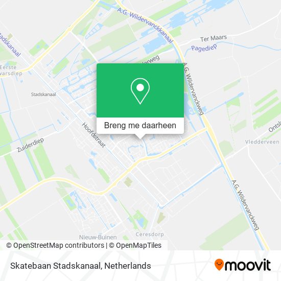 Skatebaan Stadskanaal kaart