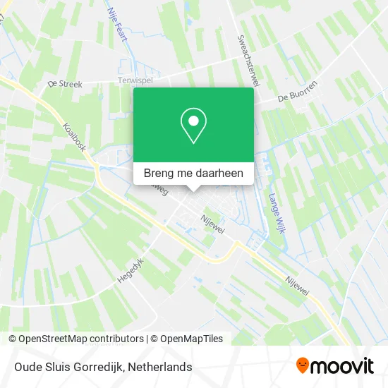Oude Sluis Gorredijk kaart