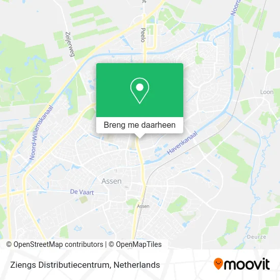 Ziengs Distributiecentrum kaart
