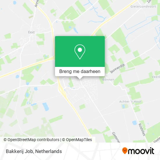Bakkerij Job kaart