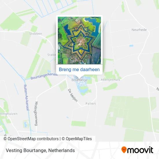 Vesting Bourtange kaart