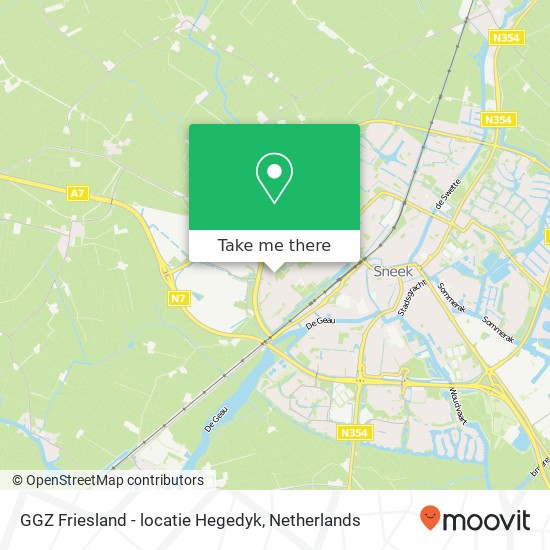 GGZ Friesland -  locatie Hegedyk kaart