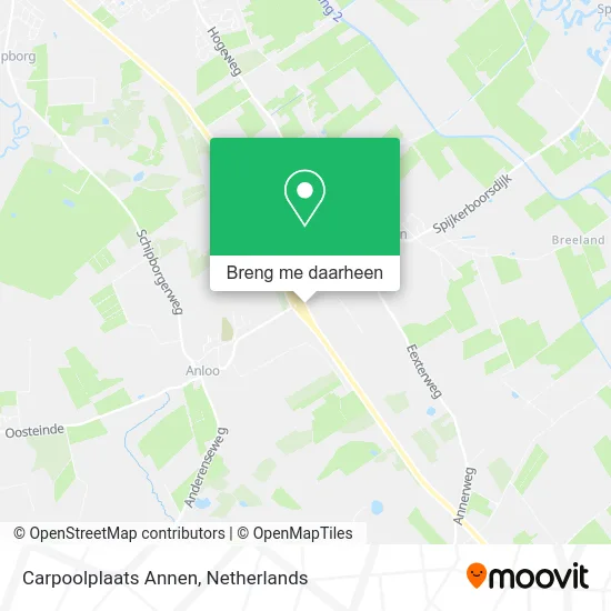 Carpoolplaats Annen kaart