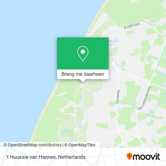 't Huussie van Hannes kaart
