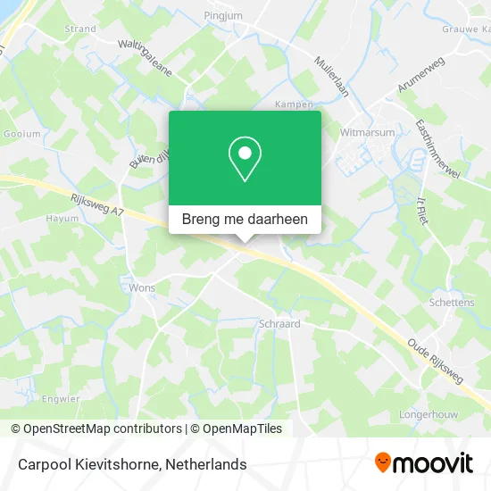 Carpool Kievitshorne kaart