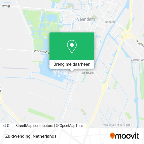 Zuidwending kaart
