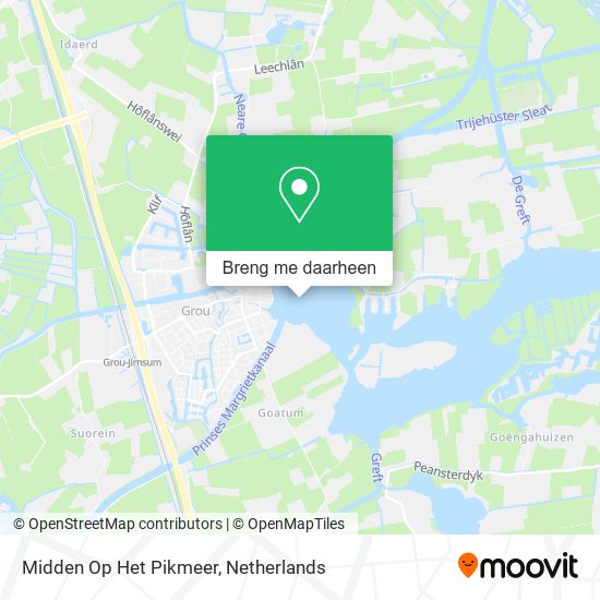 Midden Op Het Pikmeer kaart