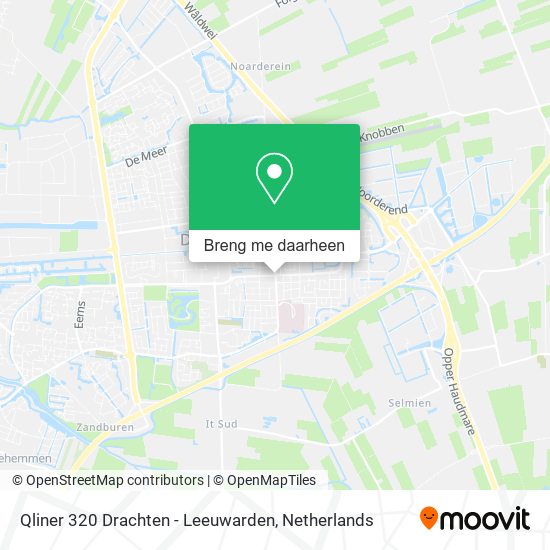 Qliner 320 Drachten - Leeuwarden kaart