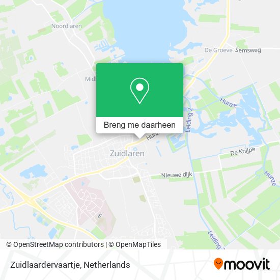 Zuidlaardervaartje kaart