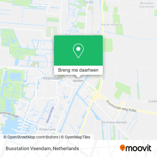 Busstation Veendam kaart