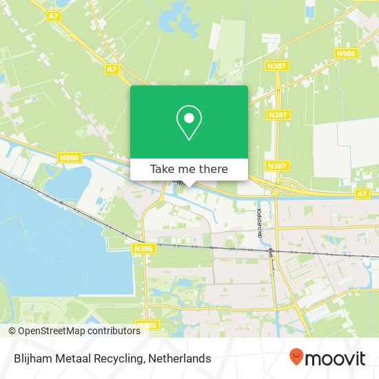 Blijham Metaal Recycling kaart