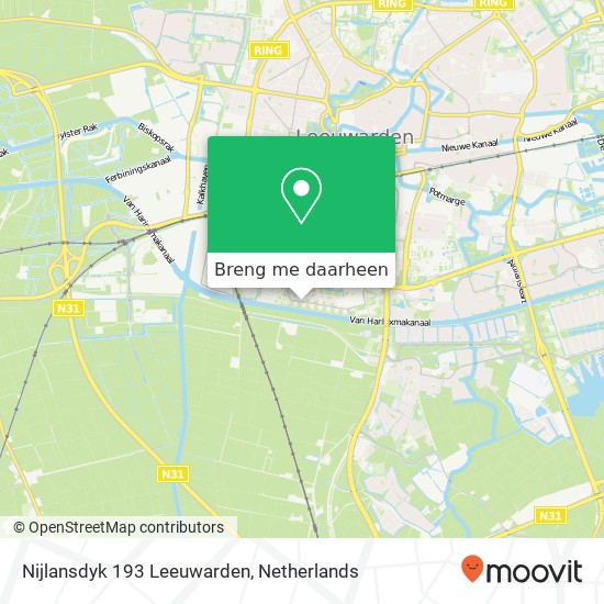 Nijlansdyk 193 Leeuwarden kaart