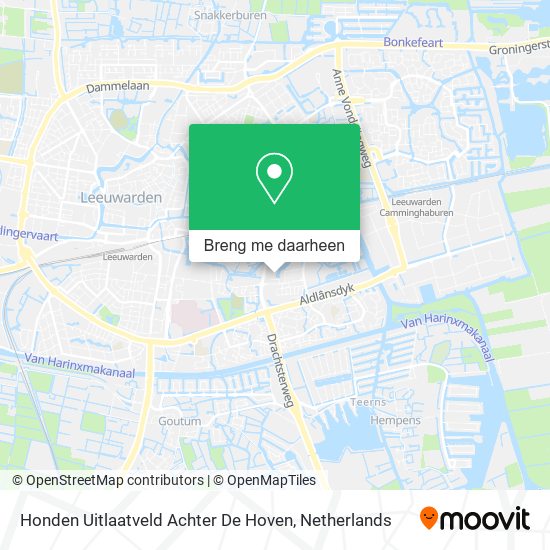 Honden Uitlaatveld Achter De Hoven kaart