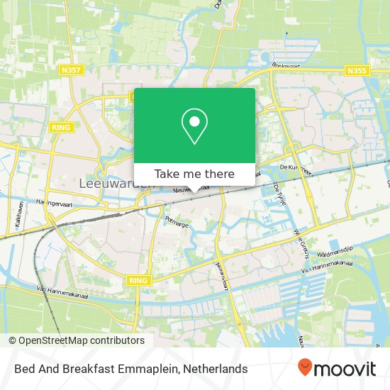 Bed And Breakfast Emmaplein kaart