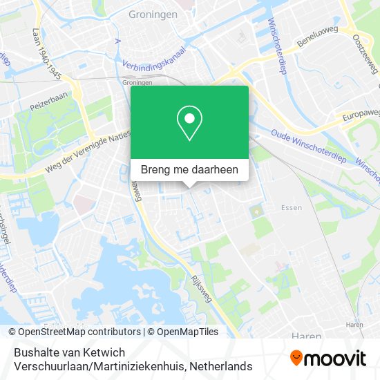 Bushalte van Ketwich Verschuurlaan / Martiniziekenhuis kaart