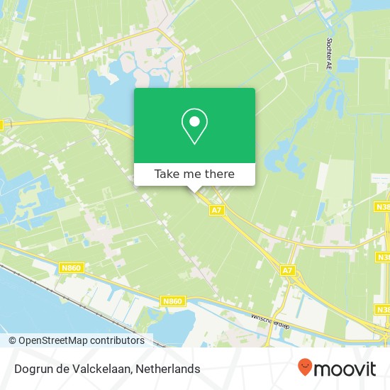 Dogrun de Valckelaan kaart