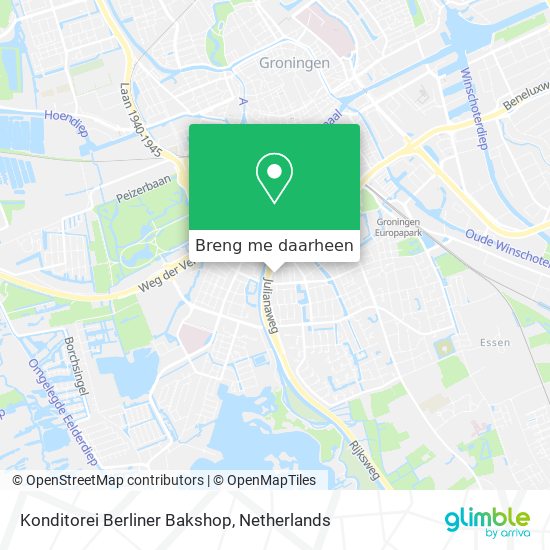 Konditorei Berliner Bakshop kaart