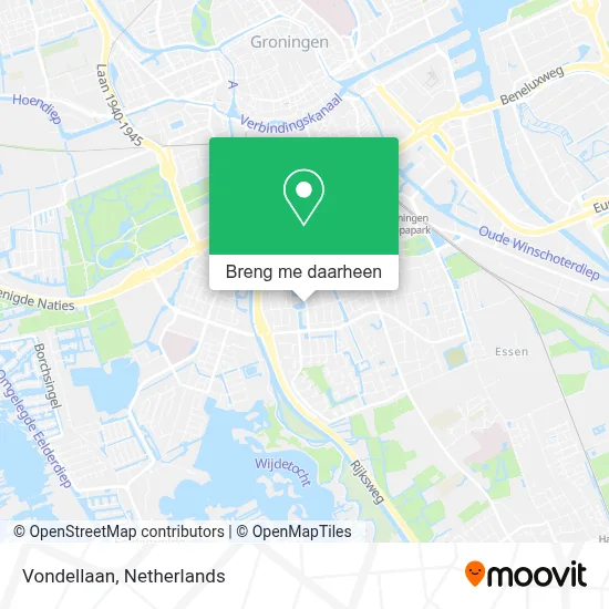 Vondellaan kaart
