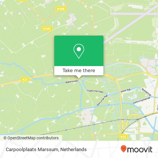 Carpoolplaats Marssum kaart