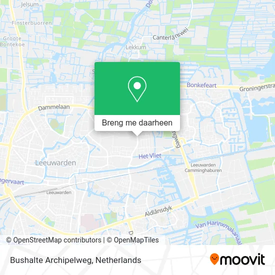 Bushalte Archipelweg kaart