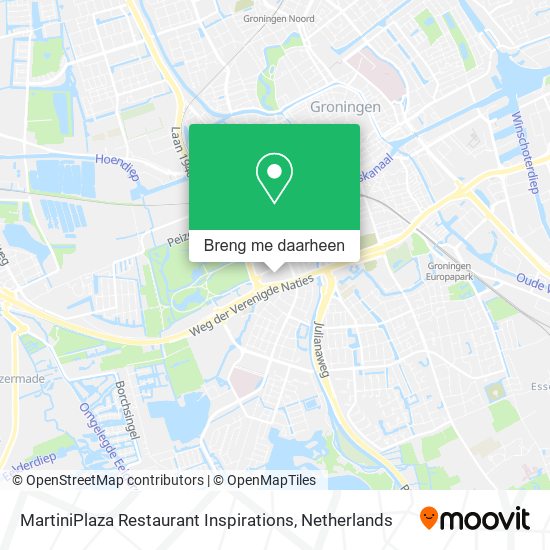 MartiniPlaza Restaurant Inspirations kaart