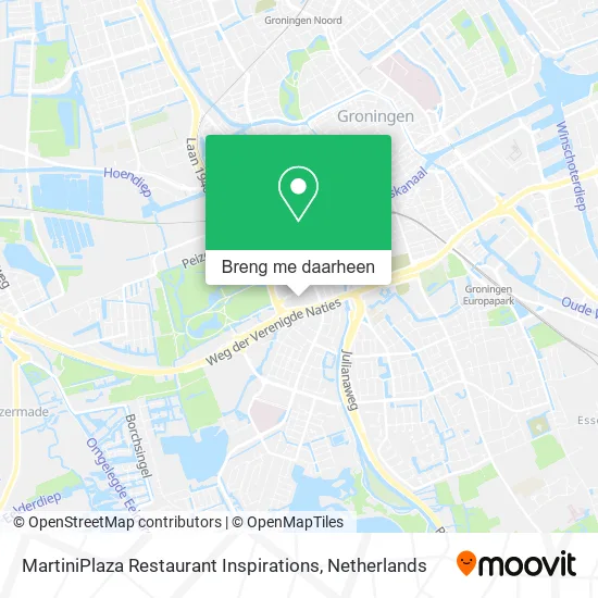 MartiniPlaza Restaurant Inspirations kaart