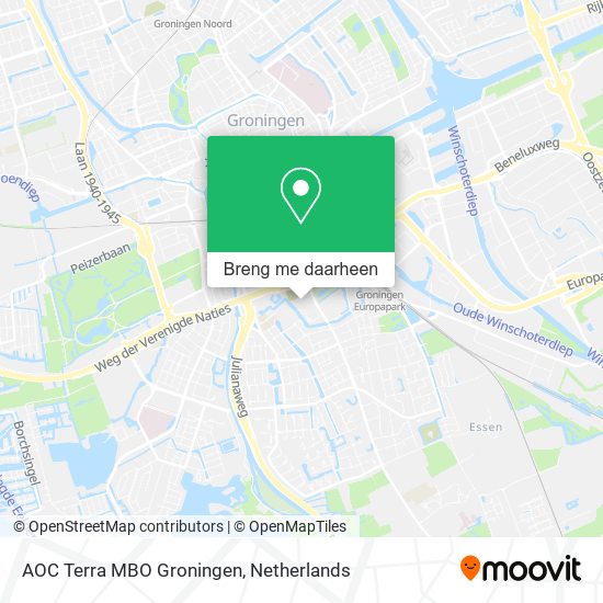 AOC Terra MBO Groningen kaart