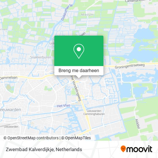 Zwembad Kalverdijkje kaart