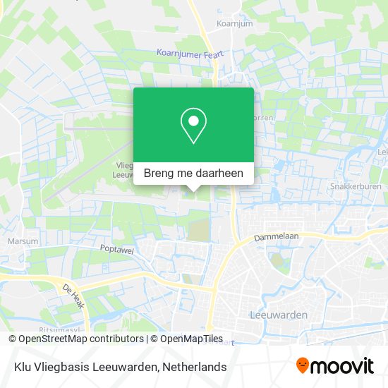 Klu Vliegbasis Leeuwarden kaart