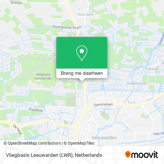 Vliegbasis Leeuwarden (LWR) kaart