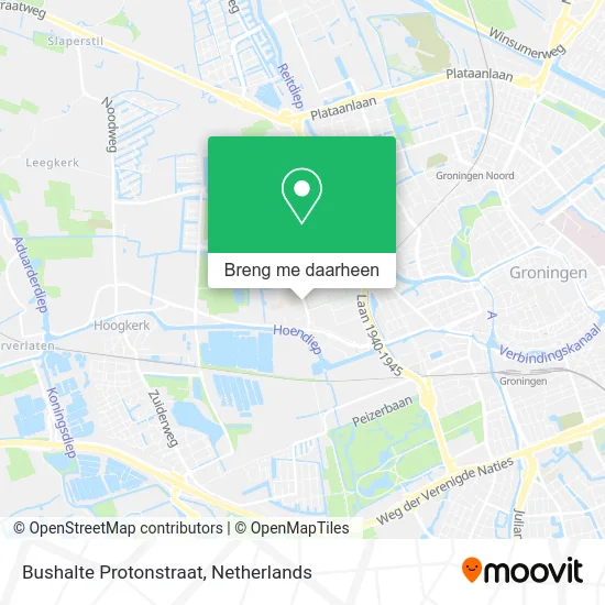 Bushalte Protonstraat kaart