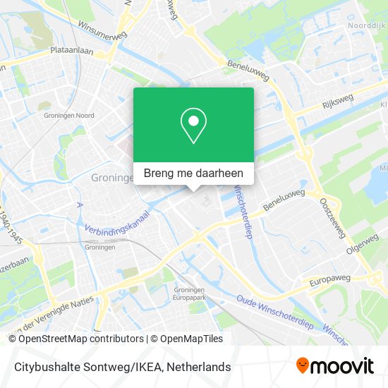 Citybushalte Sontweg/IKEA kaart