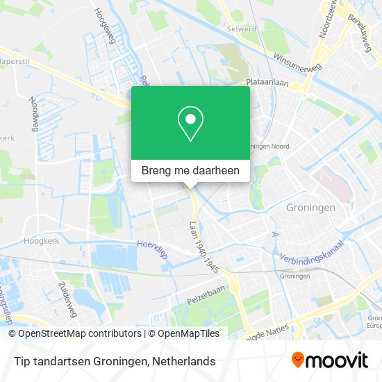 Tip tandartsen Groningen kaart